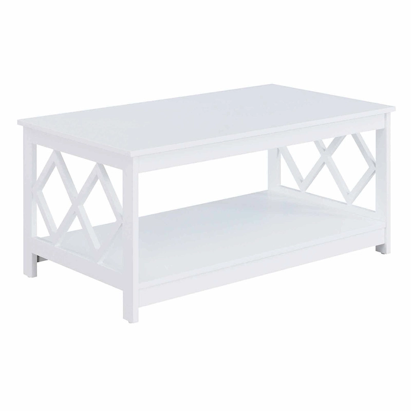 Convenience Concepts Diamond Coffee Table with Shelf
