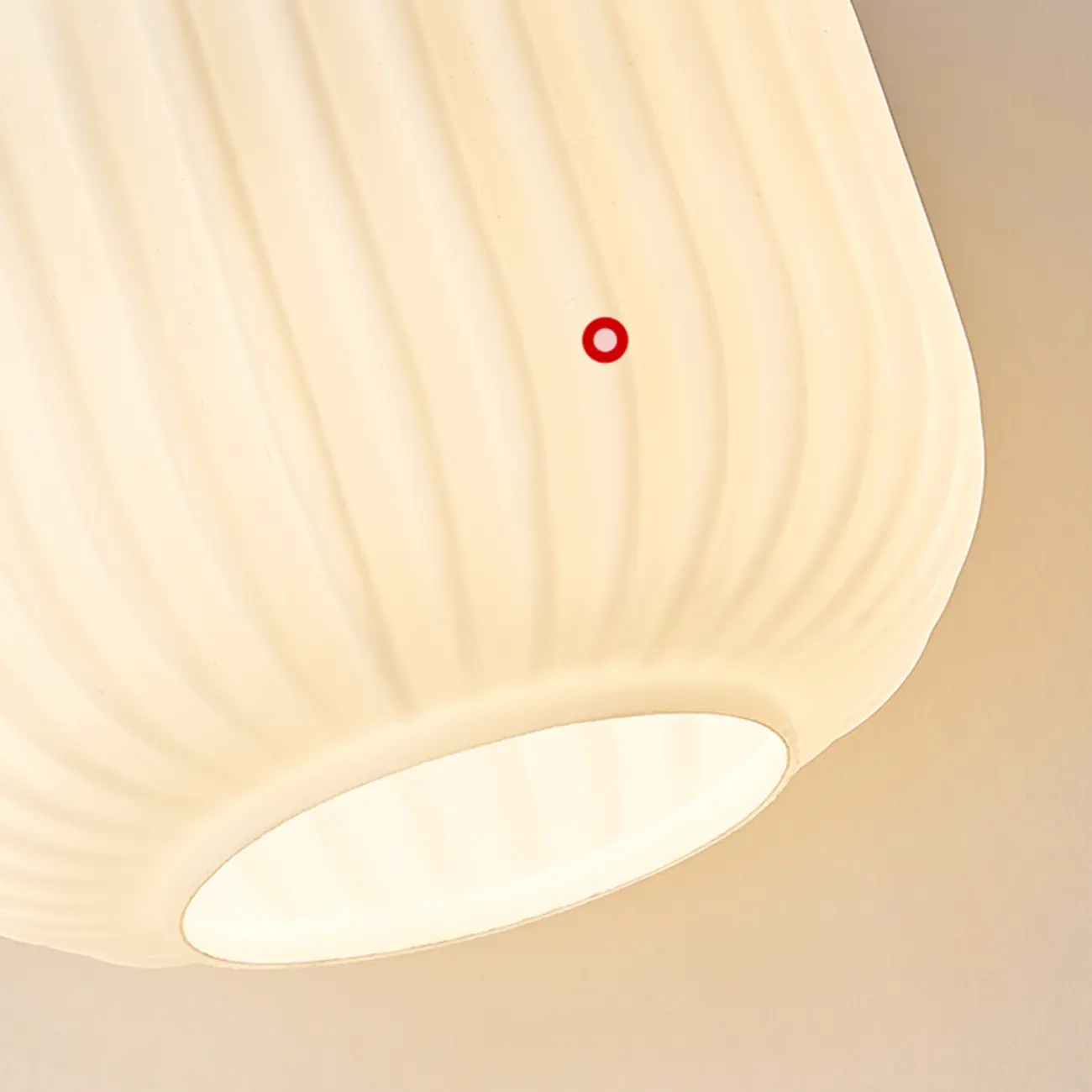 Modern White Glass Pendant Light with Solid Wood Accent