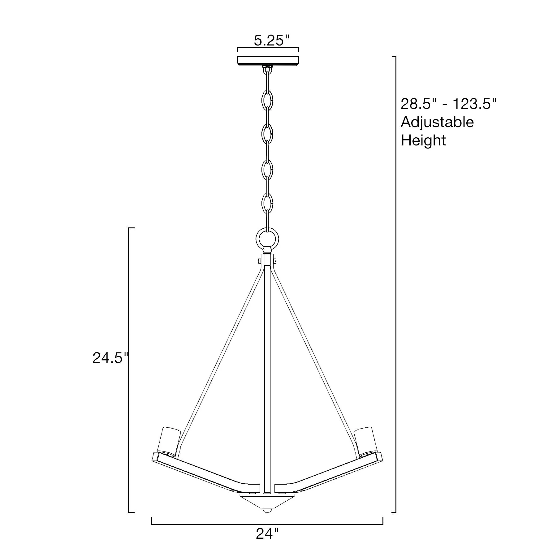Crawford 25 5-Light Modern Farmhouse Chandelier