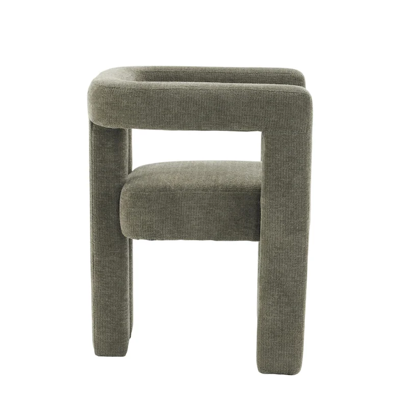 Set of 1 Chic design Barrel shaped Fabric Upholstered Accent Armchair