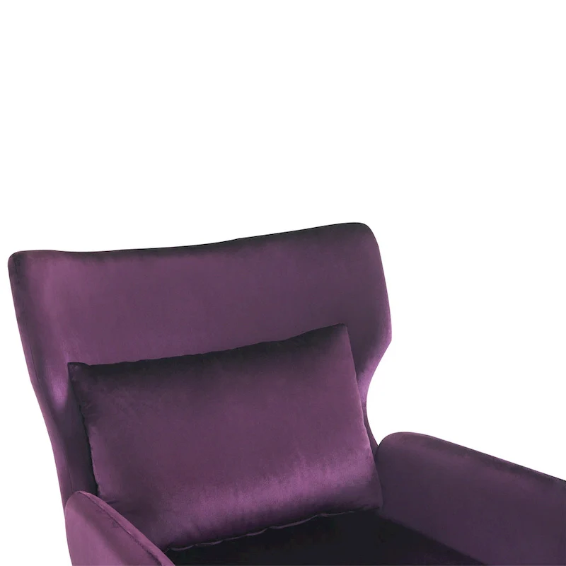 Stylish Wing Back Velvet Accent Chair by Christopher Knight Home