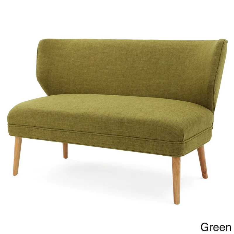 Desdemona Mid-Century Fabric Loveseat by