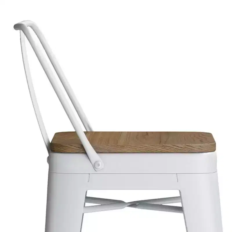 Set of 4 24 Josephine Metal/Wood Counter Height Barstools - WyndenHall