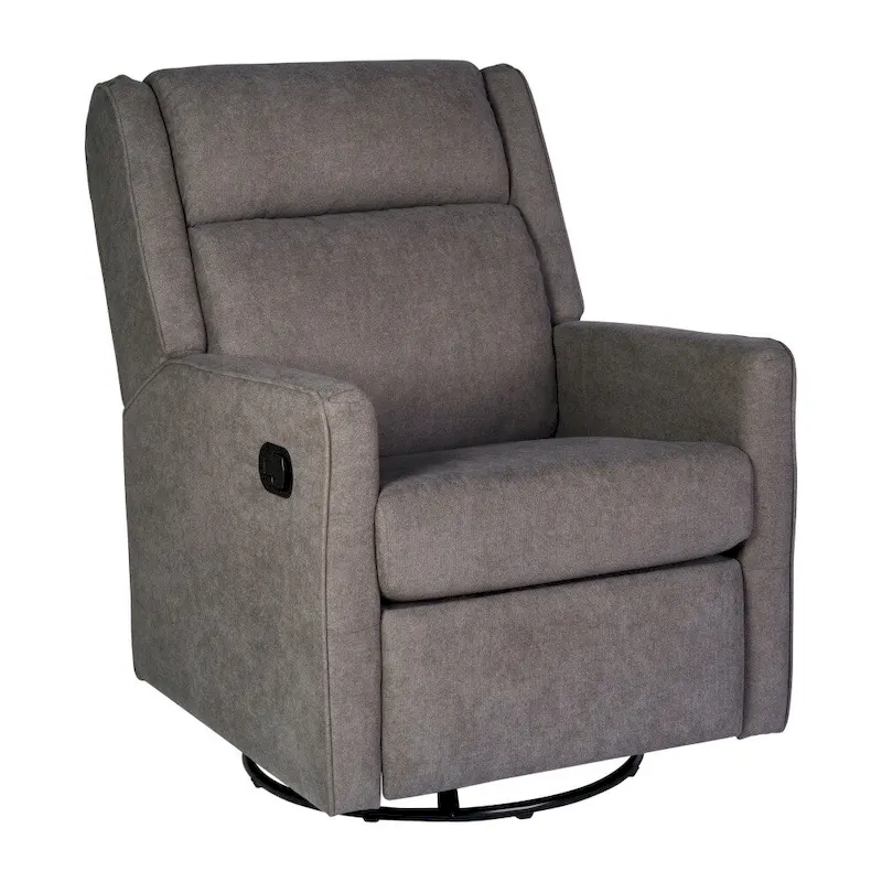Classic Upholstered Manual Recline Rocking Swivel Glider Chair