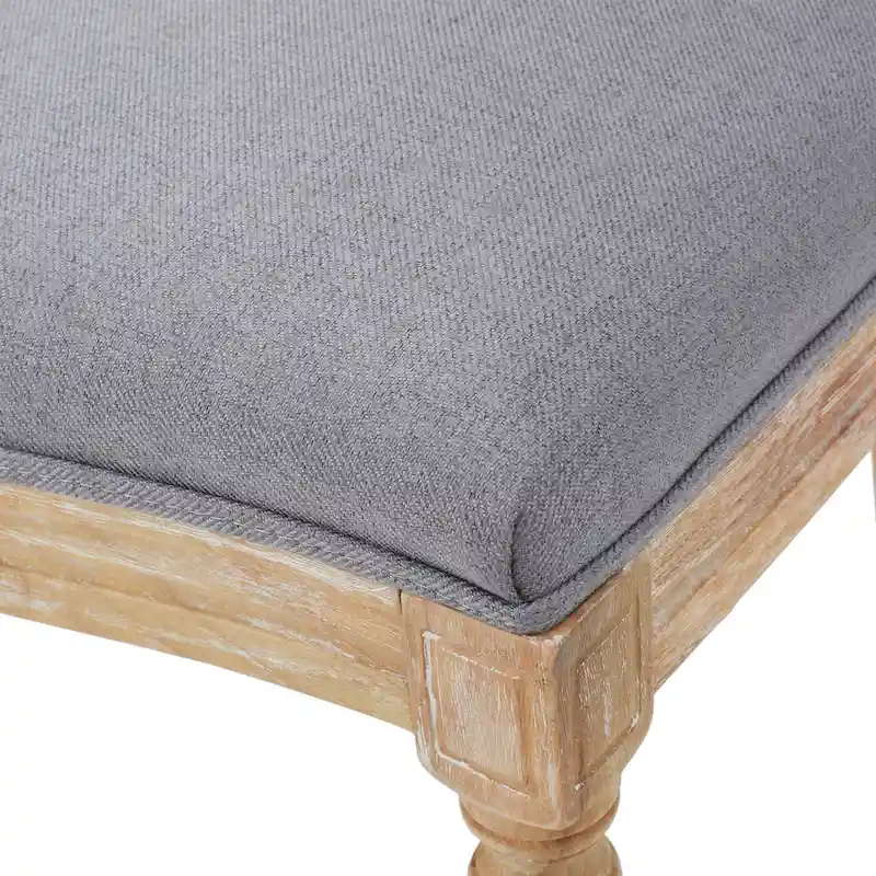 Natural Wood Upholstered Dining Chairs - Set of 4