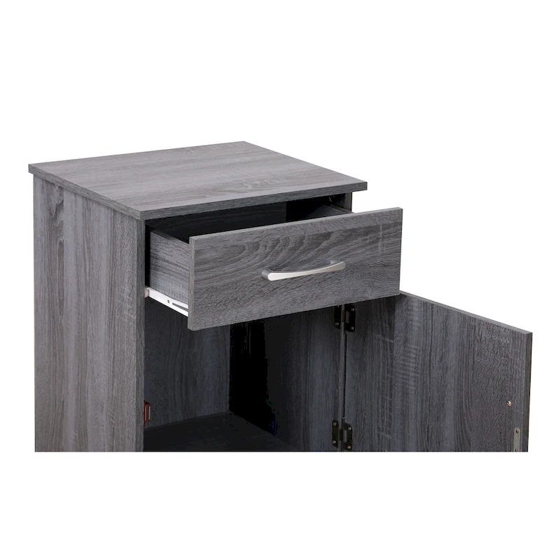 Alston 1-drawer and Cabinet Wood Nightstand