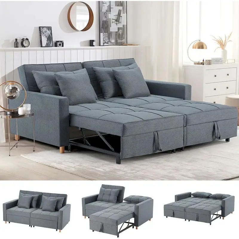 AECOJOY 3-in-1 Sofa Bed Double Sleeper Chair Bed