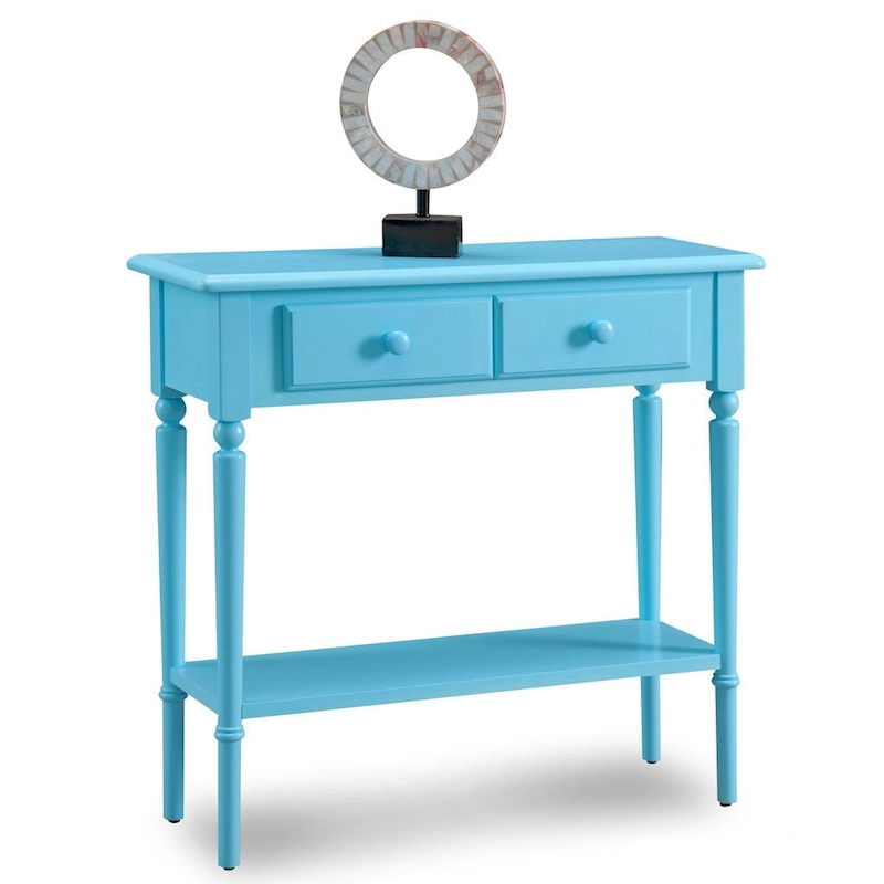 Leick Home Coastal One Drawer Narrow Hall Console Sofa Table