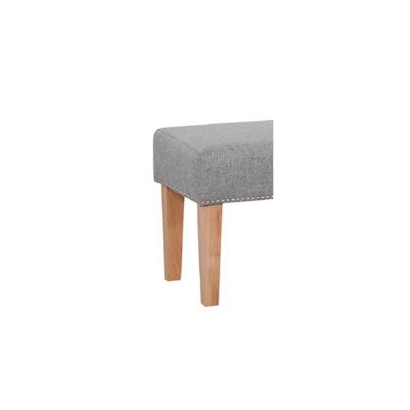 Grafton Home Miley Upholstered Accent Bench w/ Nailhead Trim