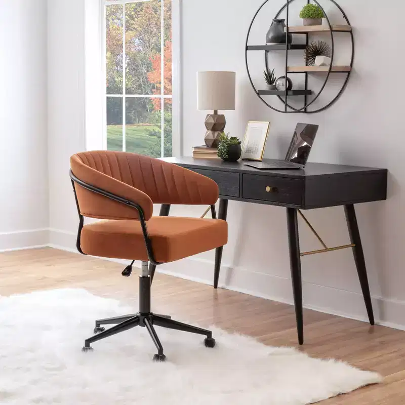 Linon Prestwick Office Chair Caramel