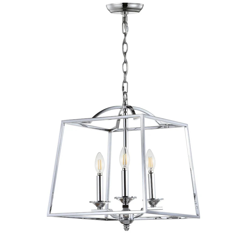 Virginia 14.5  3-light Metal LED Pendant, Chrome by JONATHAN Y