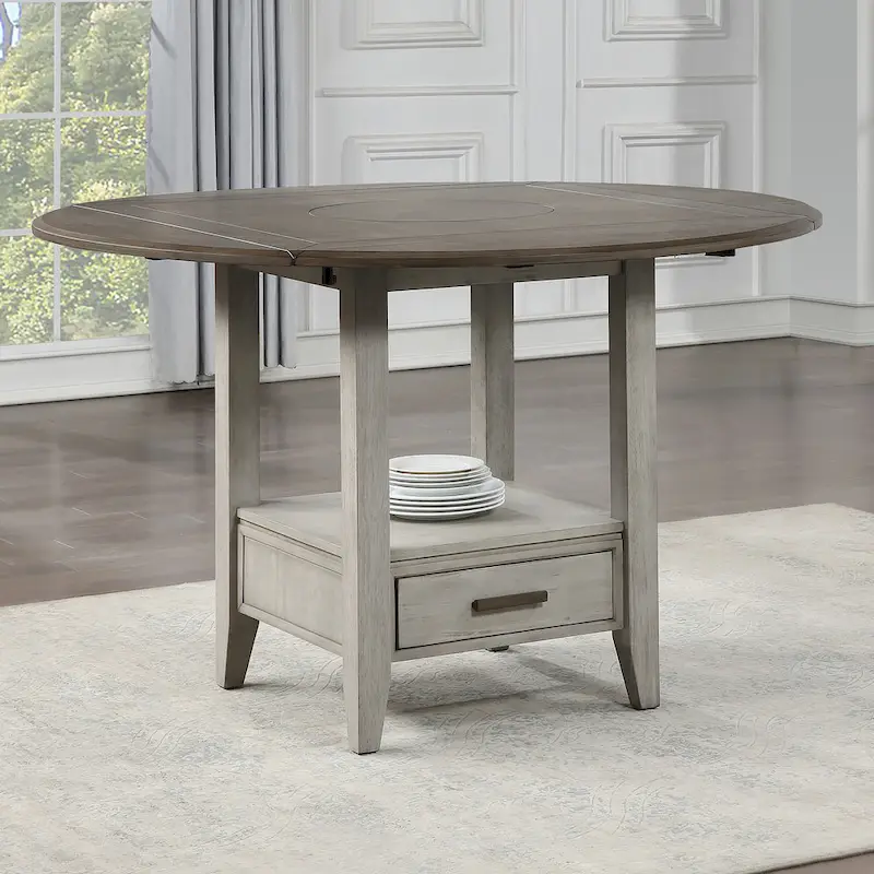 Steve Silver Two-tone Drop Leaf Counter Height Dining Table