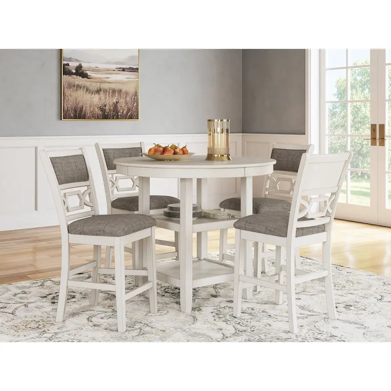 Signature Design by Ashley Erinberg White/Gray Dining Counter Table Set (Set of 5)