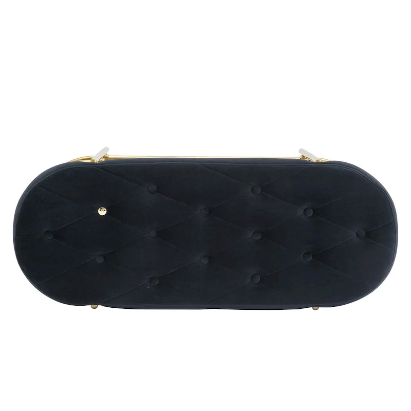 SEYNAR 40 Velvet Upholstered Living Room Bench with Double shoe rack