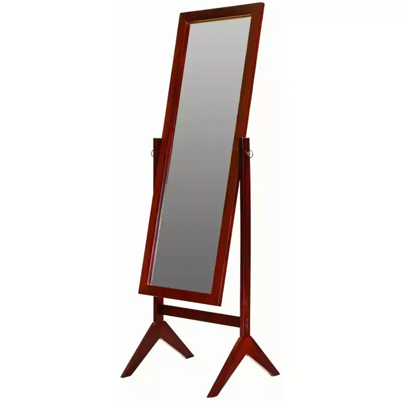 Legacy Decor Wood Rectangular Cheval Floor Mirror Free Standing Mirror