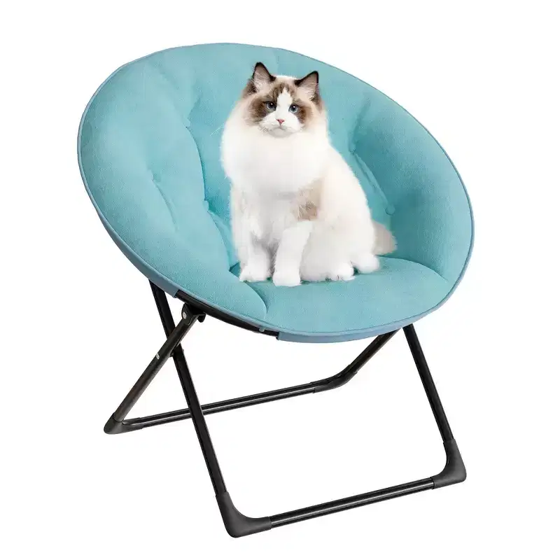 Faux Fur Saucer Chair, Folding Style, 1-Person
