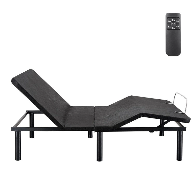 Adjustable Bed Base Frame with Zero-Gravity Positioning, Massage Options and Independent head and Foot Incline Adjustments
