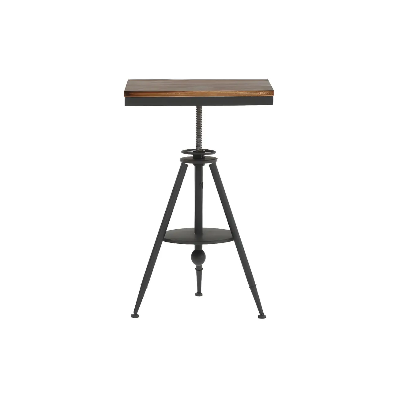 Adjustable Industrial Rustic Wood Bar Table for Home Pub