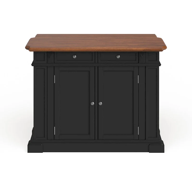 Warwick Black Distressed Oak Kitchen Island
