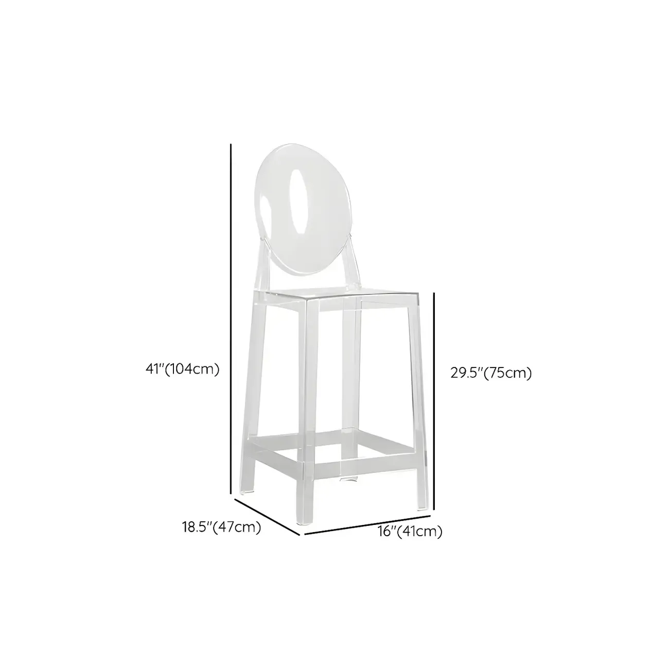 Modern Acrylic Vibrant Durable Colourful Sleek Bar Stool