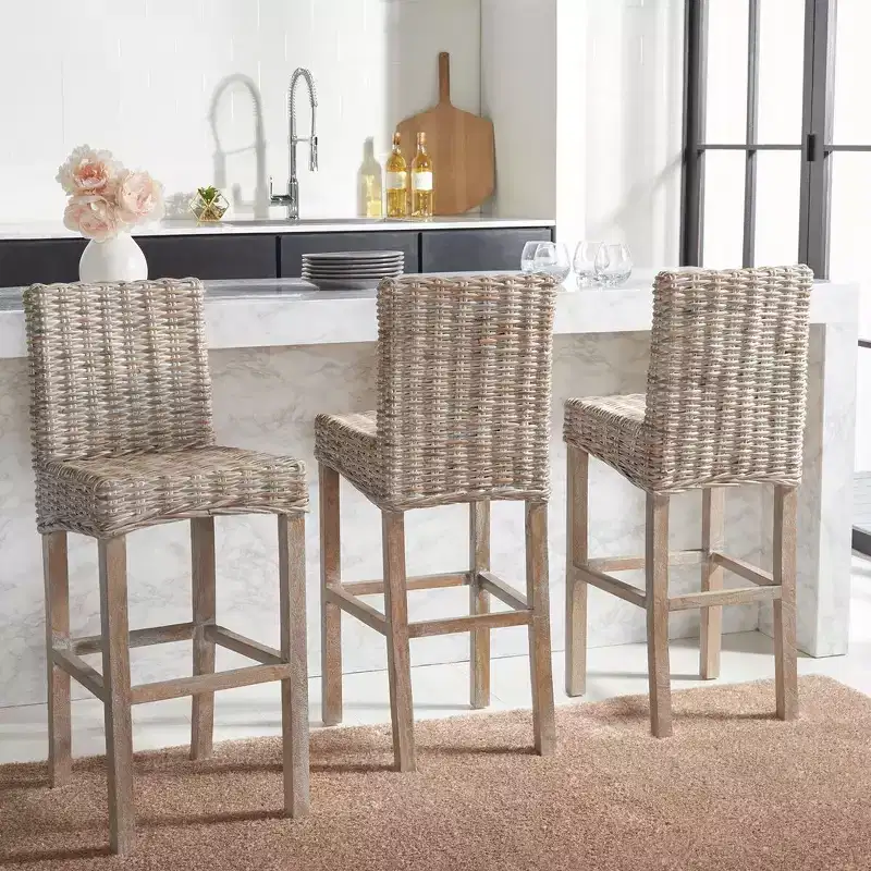Tobie Rattan Bar Stool