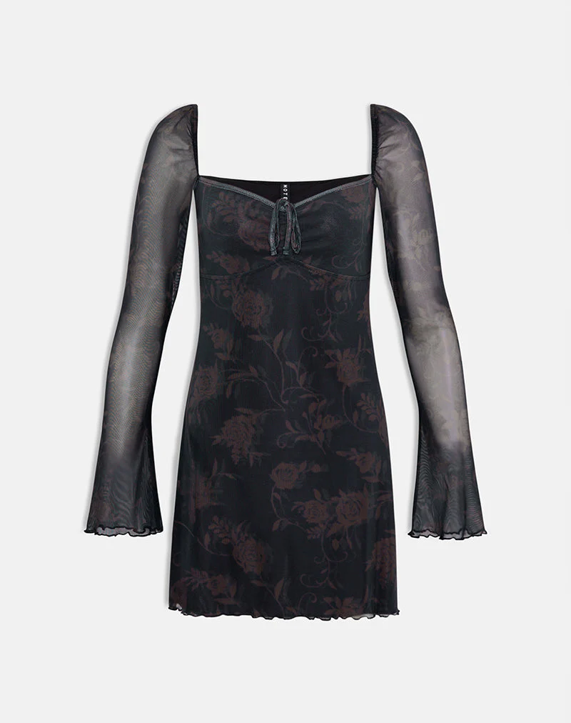 Modena Long Sleeve Dress in Dynamic Rose