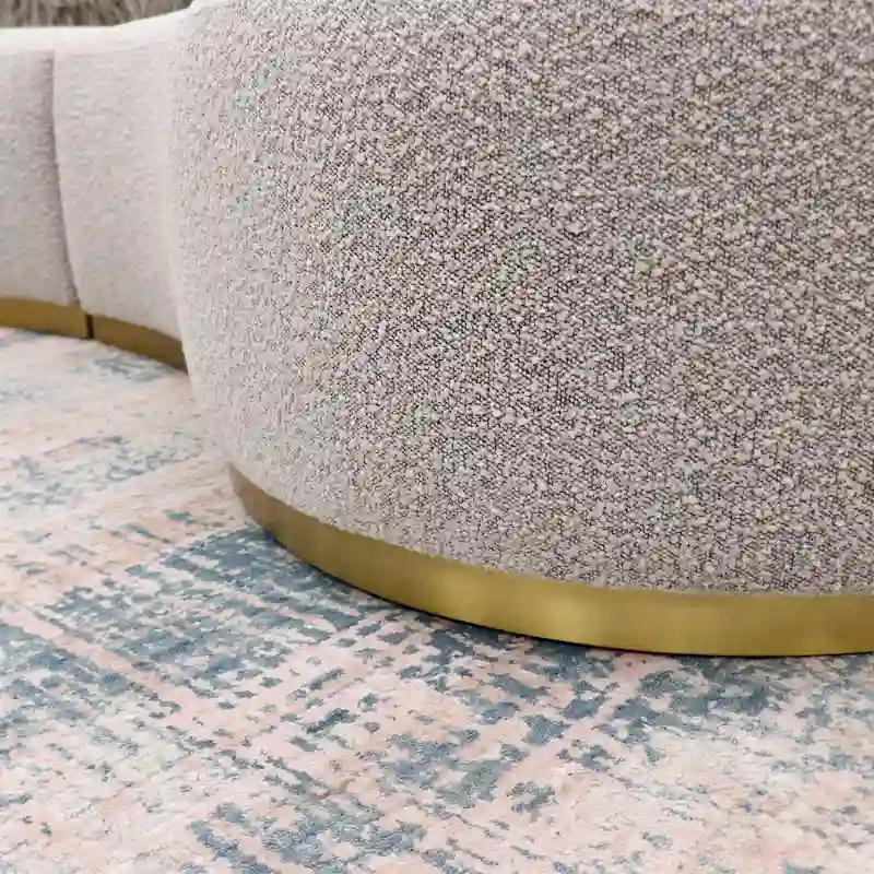 Curved Sofa with 3 Pillow Included