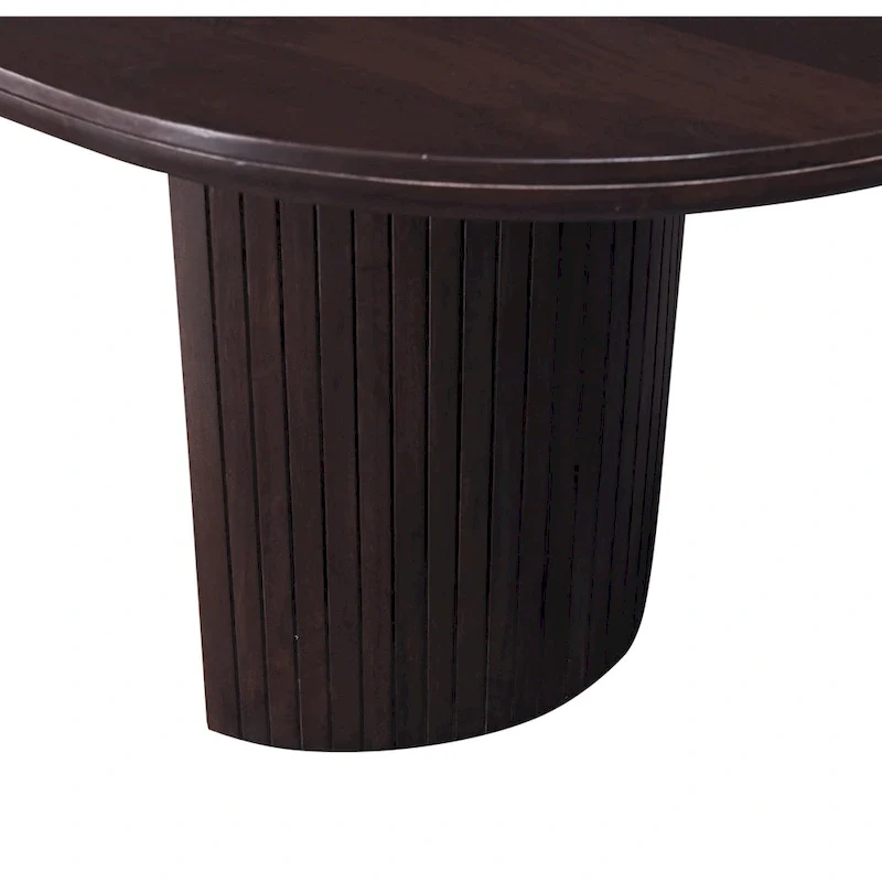 Geneva 94 in. Wood Oval Double Pedestal Dining Table