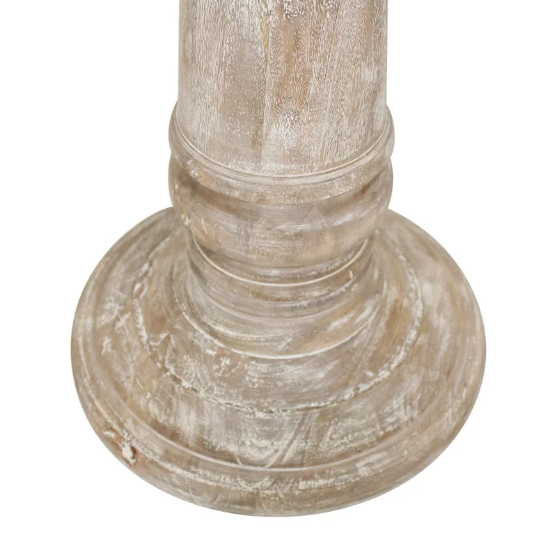 Kafe Natural Mango Wood Round Side Table by East at Main