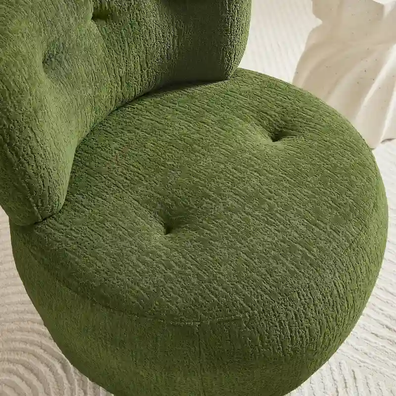 Art Leon Flannel Upholstered Swivel Accent Chair