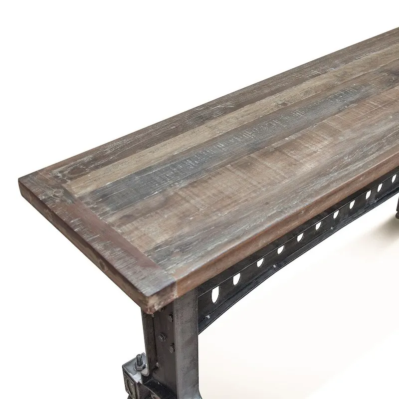 Sterling Cast Iron Table with Reclaimed Teak Top