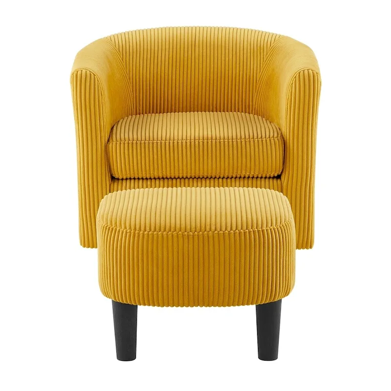 360° Swivel Accent Chair with Ottoman