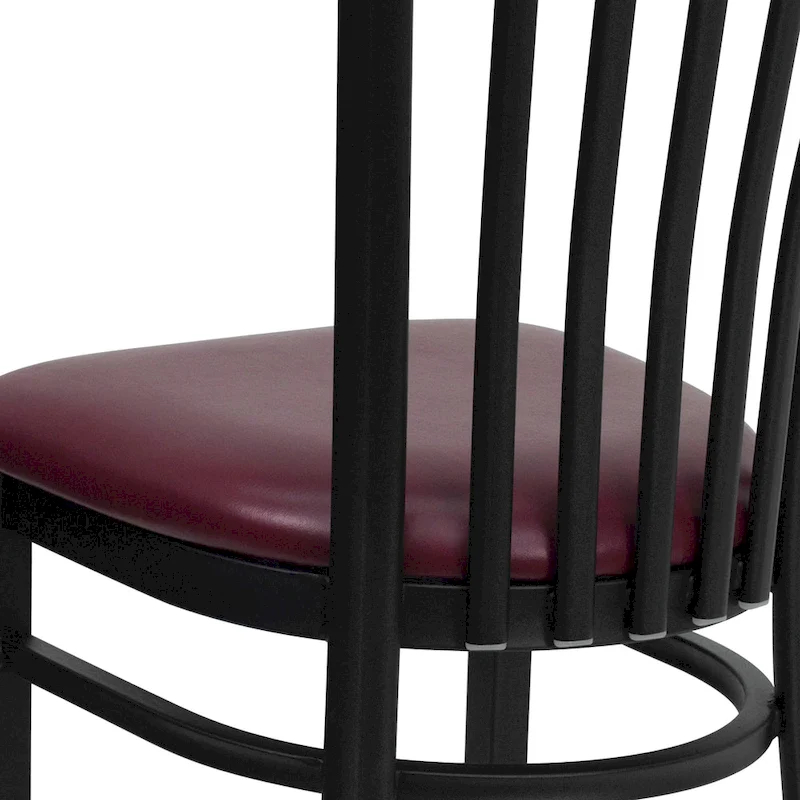 School House Back Metal Restaurant Chair - 17.25