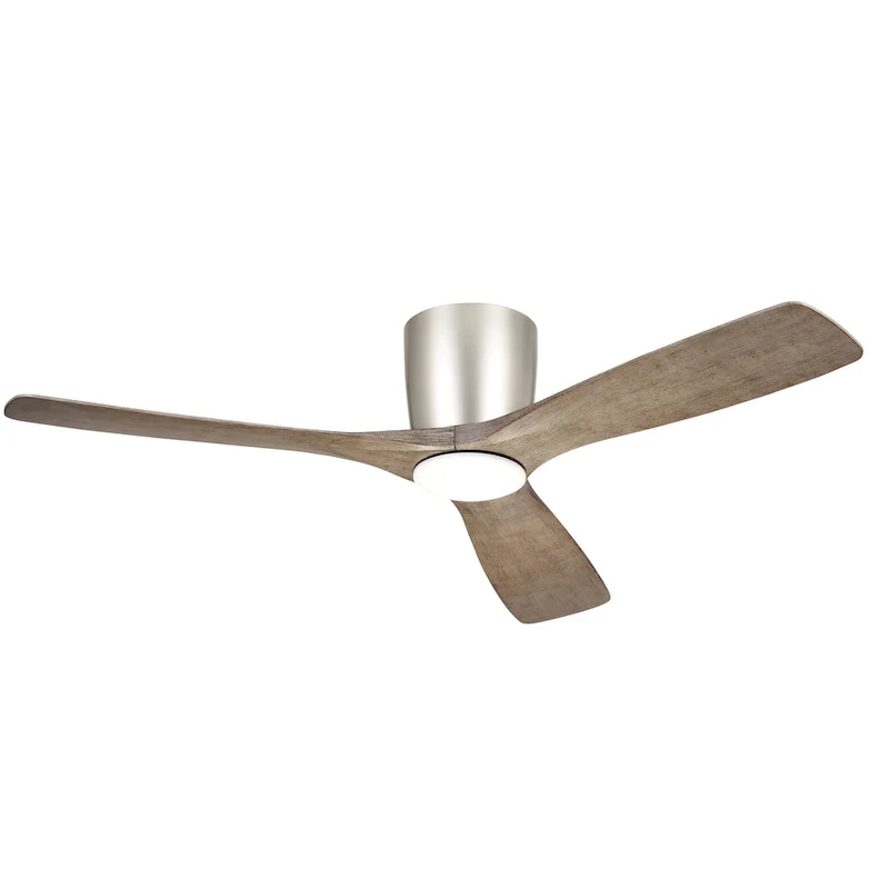 Kichler Lighting Volos 54 inch Integrated LED Indoor Brushed Nickel Flush Mount Ceiling Fan