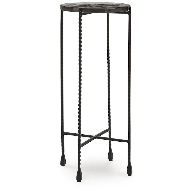 Signature Design by Ashley Newgoren Clear/Black Accent Table - 11W x 11D x 24H