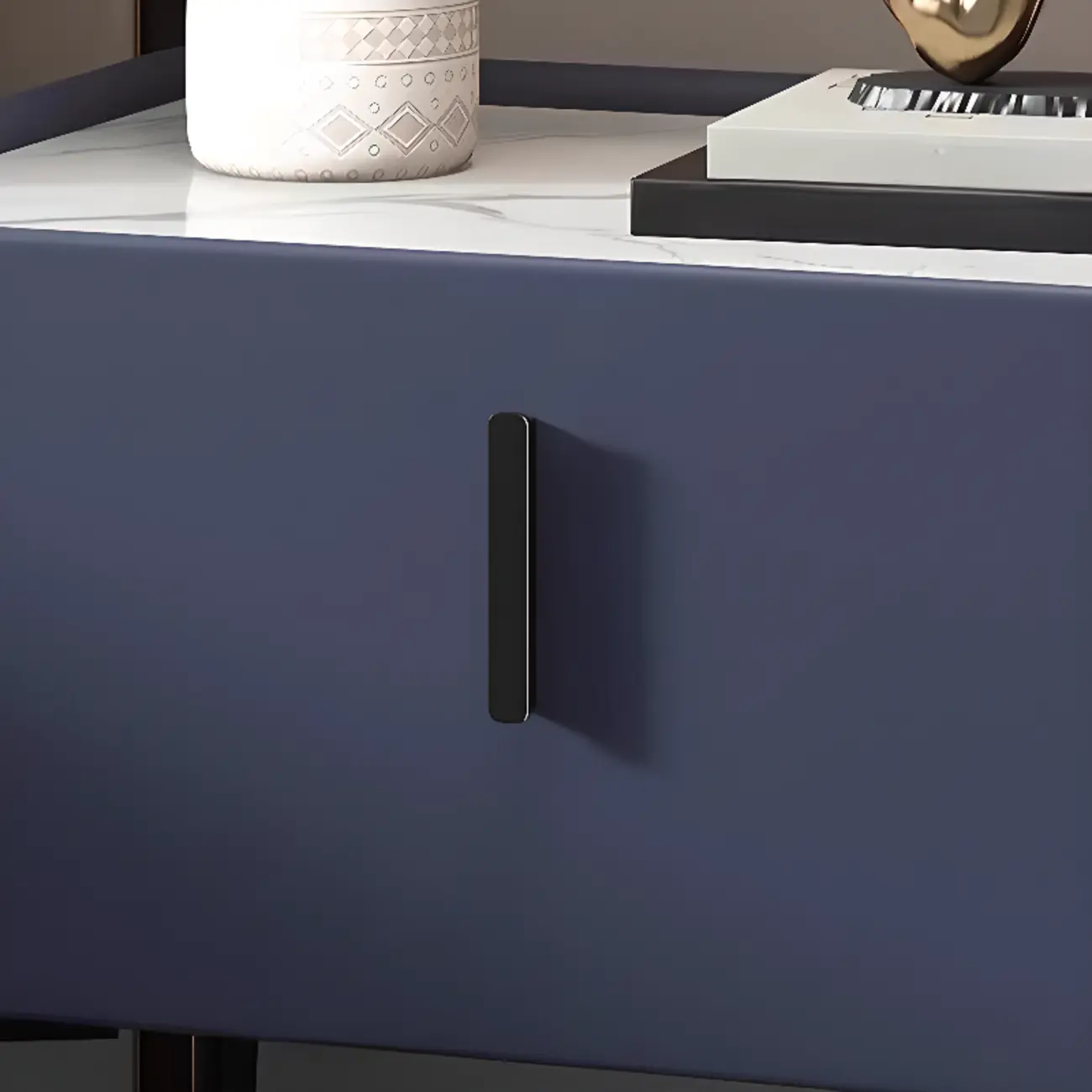 Modern Narrow Nightstand with Drawer