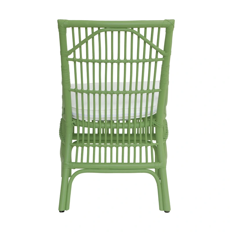 Rattan Slat Back Cushioned Dining Chairs, Set of Two by East at Main