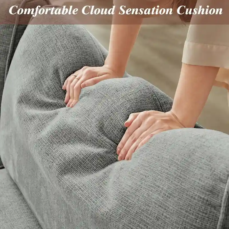 80 Modern Chenille Linen Loveseat Sofa for Living Room