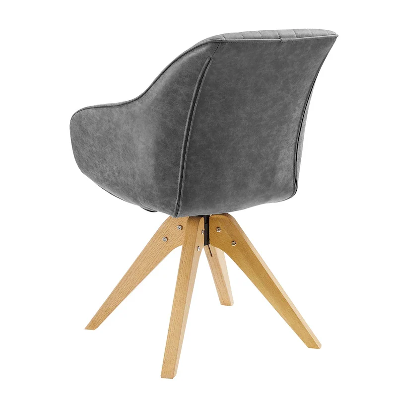 Art Leon Modern Wood Swivel Chair with Oak Legs