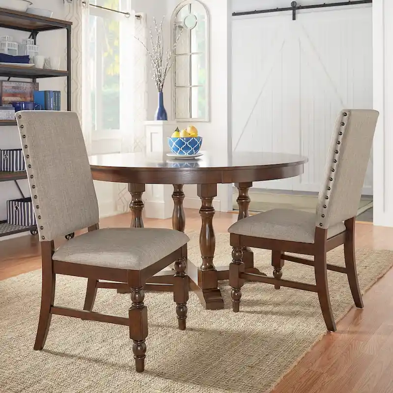 Lubeck Nailhead Upholstered Dining Chairs (Set of 2)