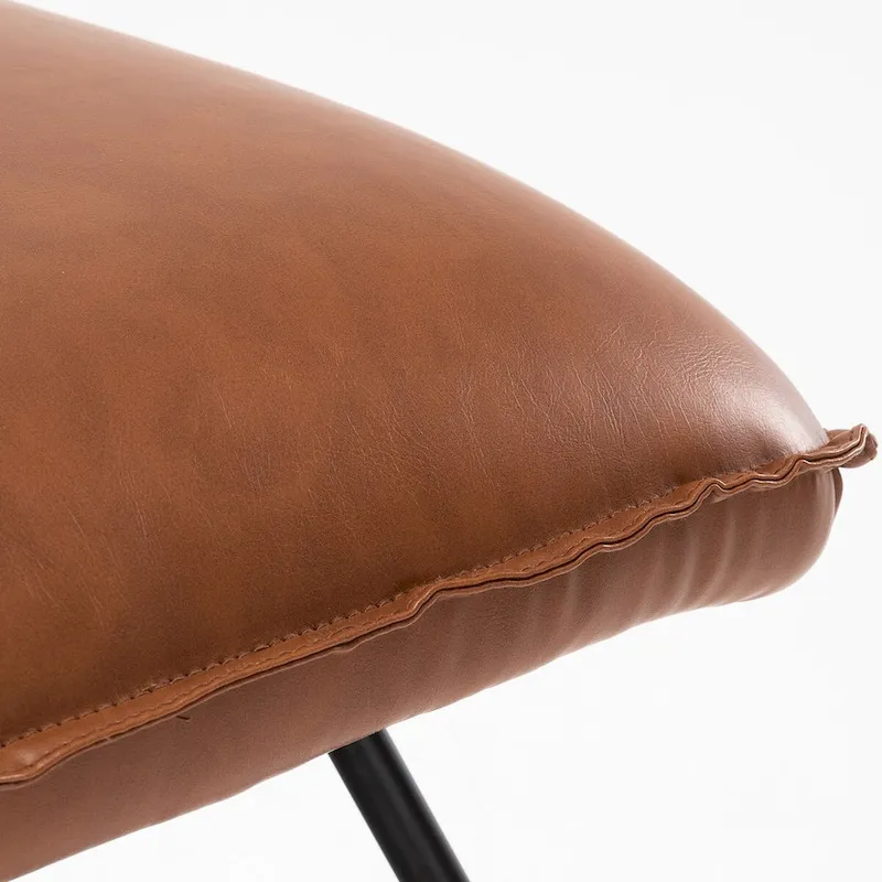 LUE BONA Mid Century Faux Leather Accent Chair With Adjustable Backrest - 31.5 H X 22.2 W X 23.6 D