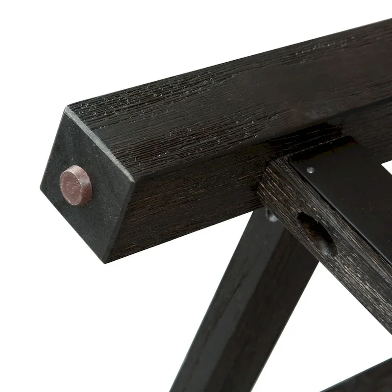 Heatherbrook Charcoal and Ash Upholstered Console Stool