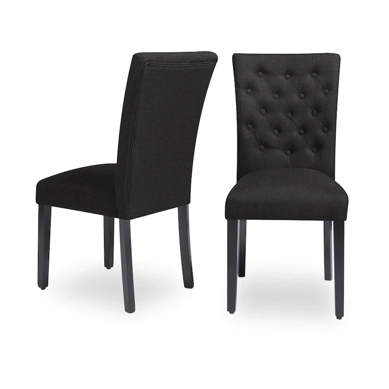 Fabric Armless Parsons Dining Chairs (Set of 2)