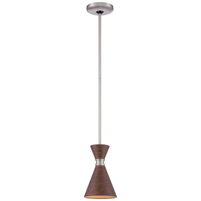 George Kovacs Conic Distressed Koa 1 Light Mini Pendant