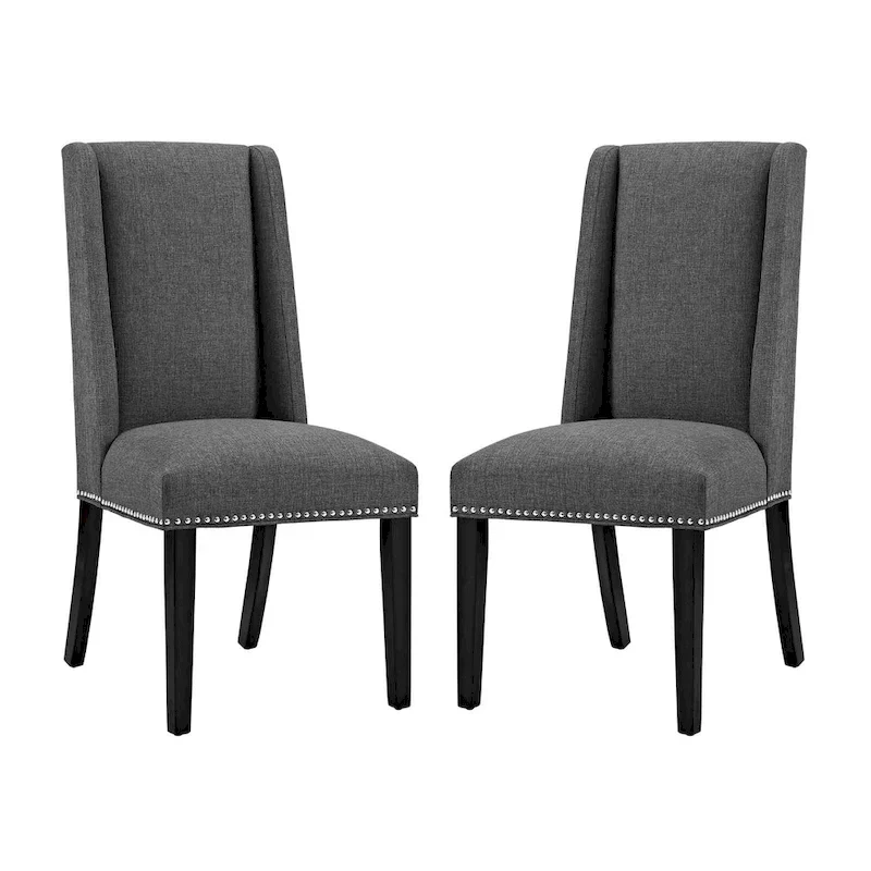 Fabric Upholstered Dining Chairs (Set of 2)