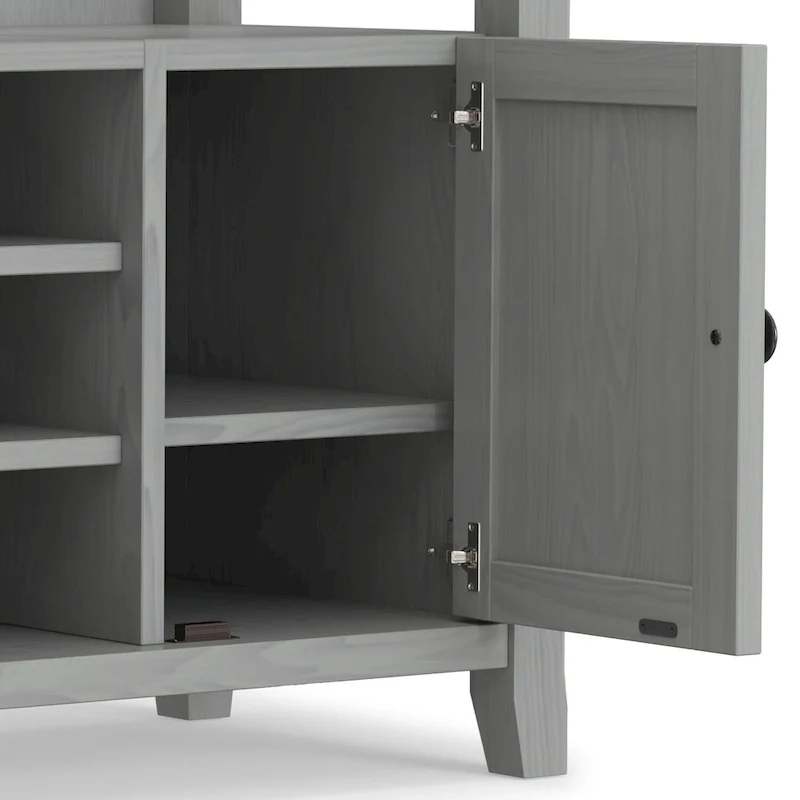 54-Inch Wide Solid Wood Transitional-Style Tv Stand — 54