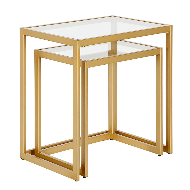 Rocco Rectangular Nested Side Table - 22 Wide