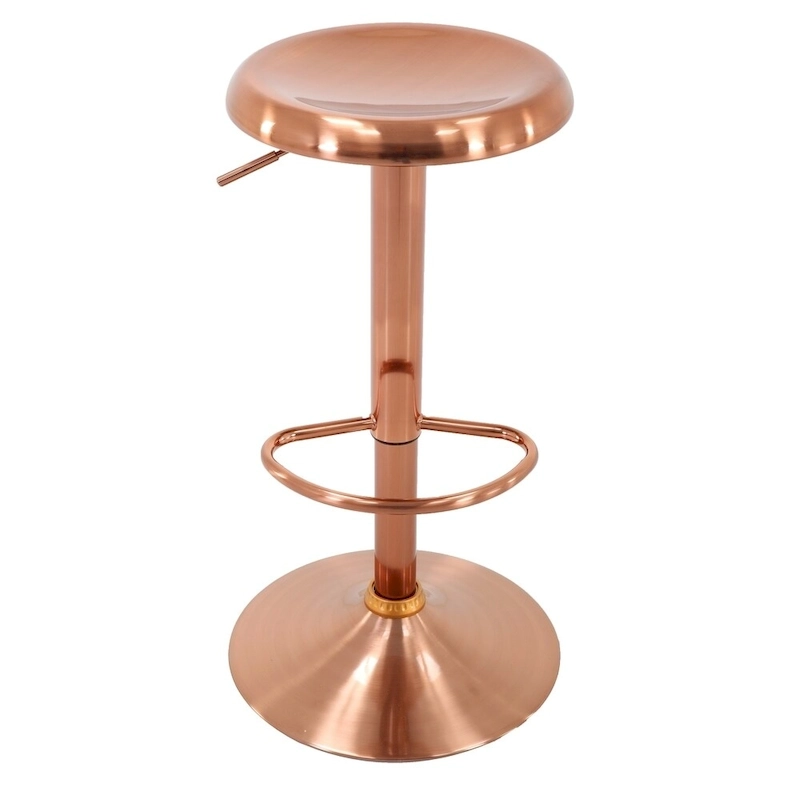 Adjustable Height Barstool in Chromed Finish