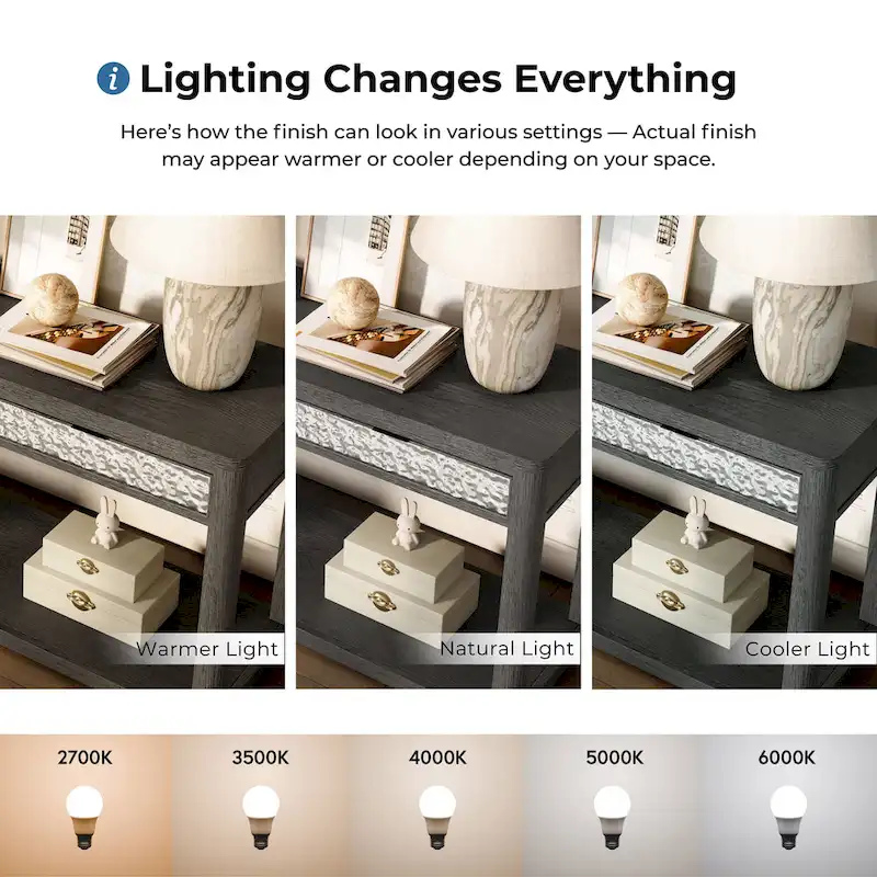 Furniture of America Piez Modern Ash Grey Wood 2-Drawer Sofa Table with Open Shelf