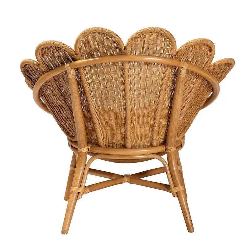 Blossom Bohemian Honey Rattan Accent Flower Chair